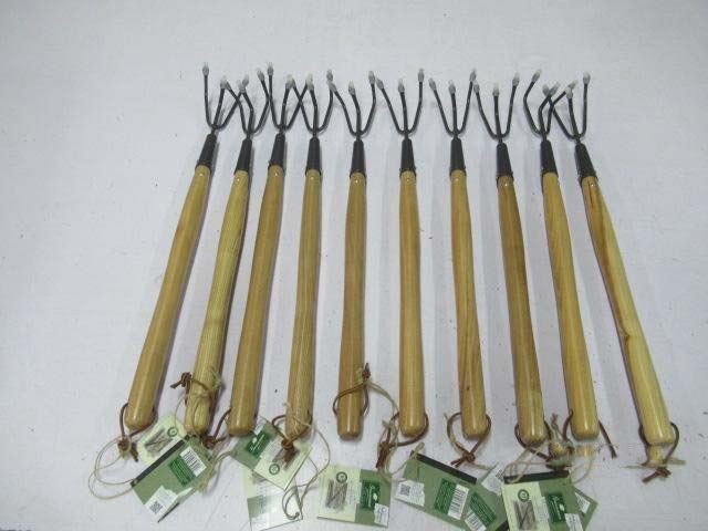 Carbon steel medium long wooden handle cultivator